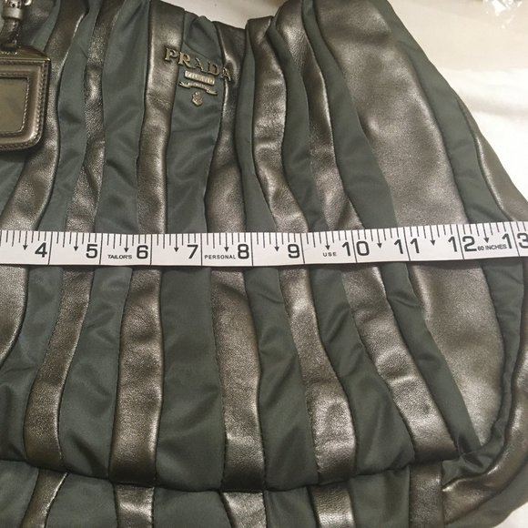 Authentic Prada Tessuto Nappa Grey & Silver Tote - Picture 13 of 16